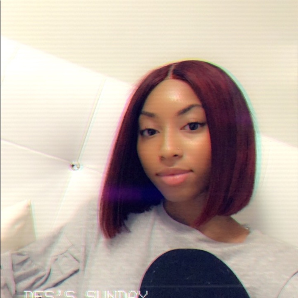 Red frontal bob